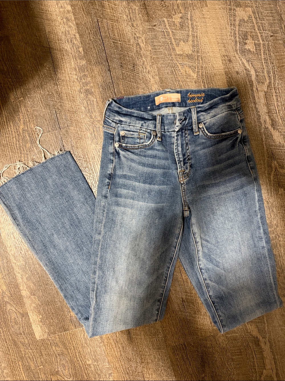 7 For All Mankind - Blair Cropped Raw Hem Jeans